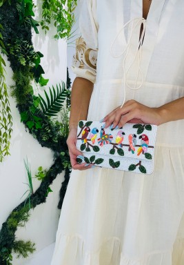 Hand Made Beaded Bag with Strap
