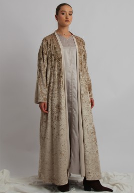 Metalic Grey Bisht Set