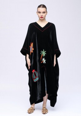 Black Sunshine Velvet Koftan