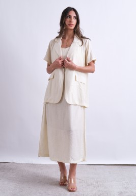 Baby Yellow Dress & Blazer Set