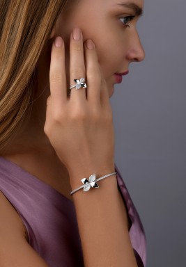 Butterfly Blossom Set -Silver