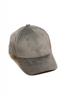 Grey Velvet Hat