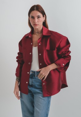Burgundy Oversized Shirt