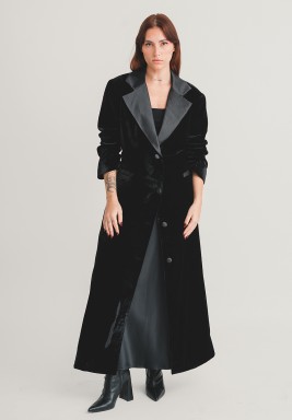 Black Velvet Maxi Blazer