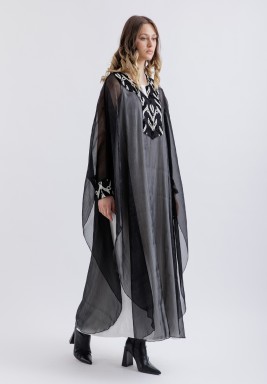 Embroidered Collared Flow Kaftan