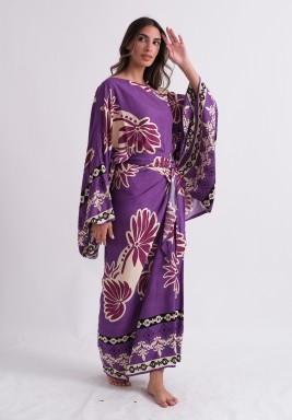 Purple Tropical Set Colorful Forest