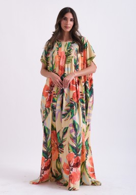 Floral Beige Tropical Jallabiya