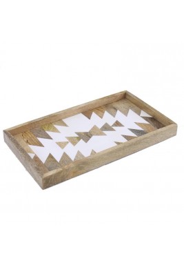 Al-Manzil Mango Wood & Resin Tray - Rectangle