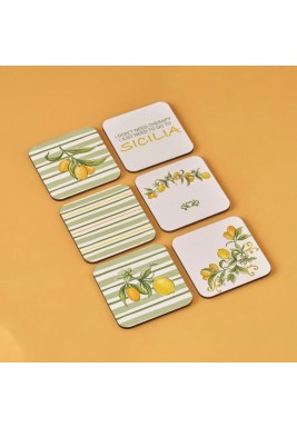 Bella Maison Sicilia Coasters Set ( Green ) 10 x 10 cm - 6 Pieces