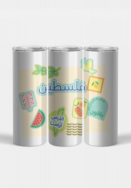 Palestine stickers blue Tumbler