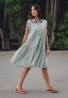 Green Emerald Blossom Dress