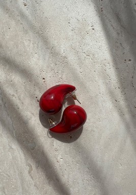 Red Drop Earrings