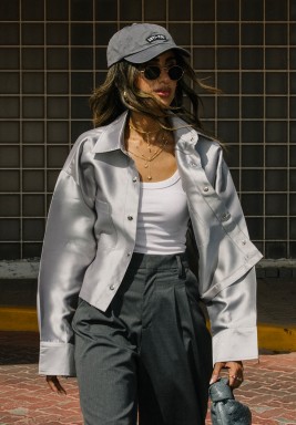 Silver Oversized Shirt