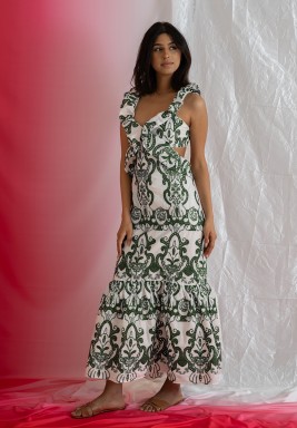 Green Ruffled Dress 