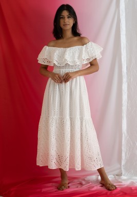 White Off Shoulder Dress