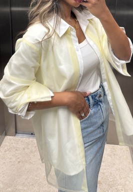 Double shirt with Butter Yellow Tulle 