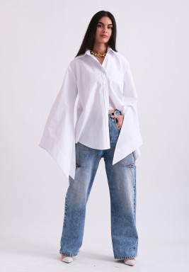 White Big Sleeve Shirt