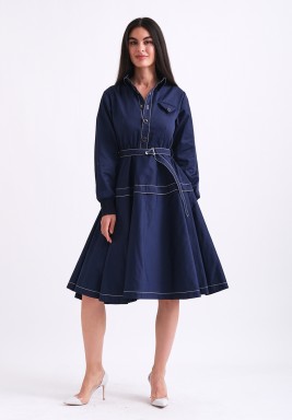 Navy Flowy Dress 