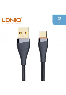 LDNIO 30W USB to Type-C Braided Charging Cable 2 m