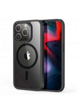 ESR Classic Hybrid Case (HaloLock) For iPhone 15  Pro - Clear Black