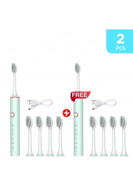Rechargeable Tooth Brush Green (1 + 1 Free)