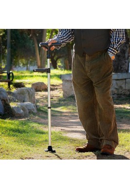 Extendable Walking Stick with LED, Alarm, and Grabber Hannde By Innovagoods