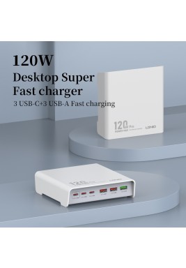 120W High Power Desktop Charger 27W Turbo Charging By LDNIO
