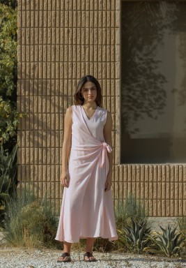 Pink Wrap Dress