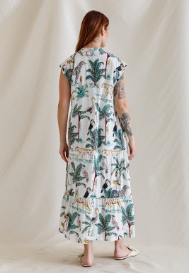 Green Pattern Kaftan