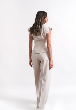 Light Beige Suit Pants 