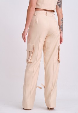 Beige Cargo Pants 