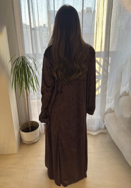 طقم كروشيه بني