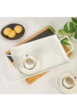 كاراجا - صينية مطبخ بتصميم عصري - أبيض