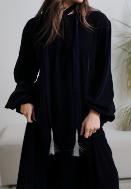 قفطان كحلي مخملي