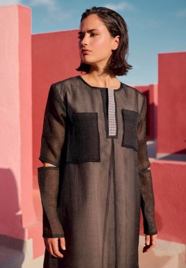 Black Glam Cut-Out Shoulder Kaftan