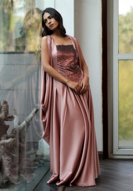 The Draped Bisht Pink