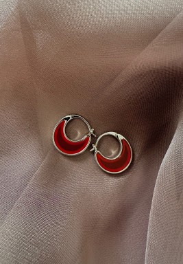 Silver Carnelian Earrings