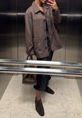Chocolate Brown Suede Jacket