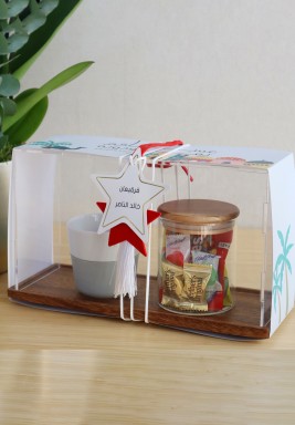 مجموعة هدايا قرقيعان ليتل ستار بلون رمادي رخامي