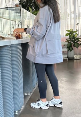 Grey Long Shirt With Pockets