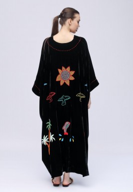 Black Sunshine Velvet Koftan