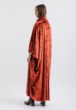 دراعة برتقالي من لبدة فخامة