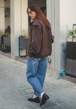 جاكيت بني بخامة السويدي