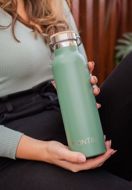 زجاجة أورجينال باللون الأخضر الرمادي الناعم – سعة 600 مل