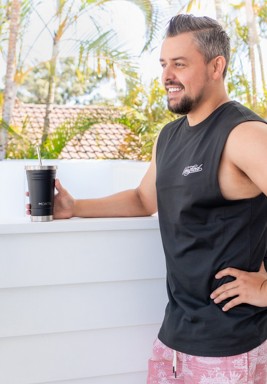 كوب سموثي بلون الفحم – سعة 450 مل