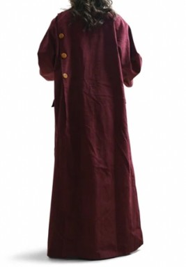 Maroon Adult Slit Bisht 