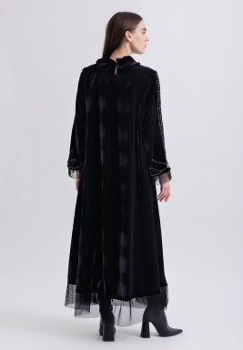 Black Velvet Sapphire Kaftan