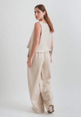 Beige Knit Pants 
