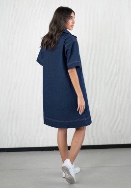 فستان دينم أزرق