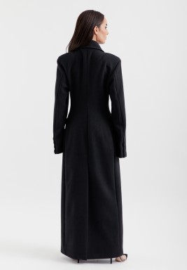 Black Maxi Wool Coat